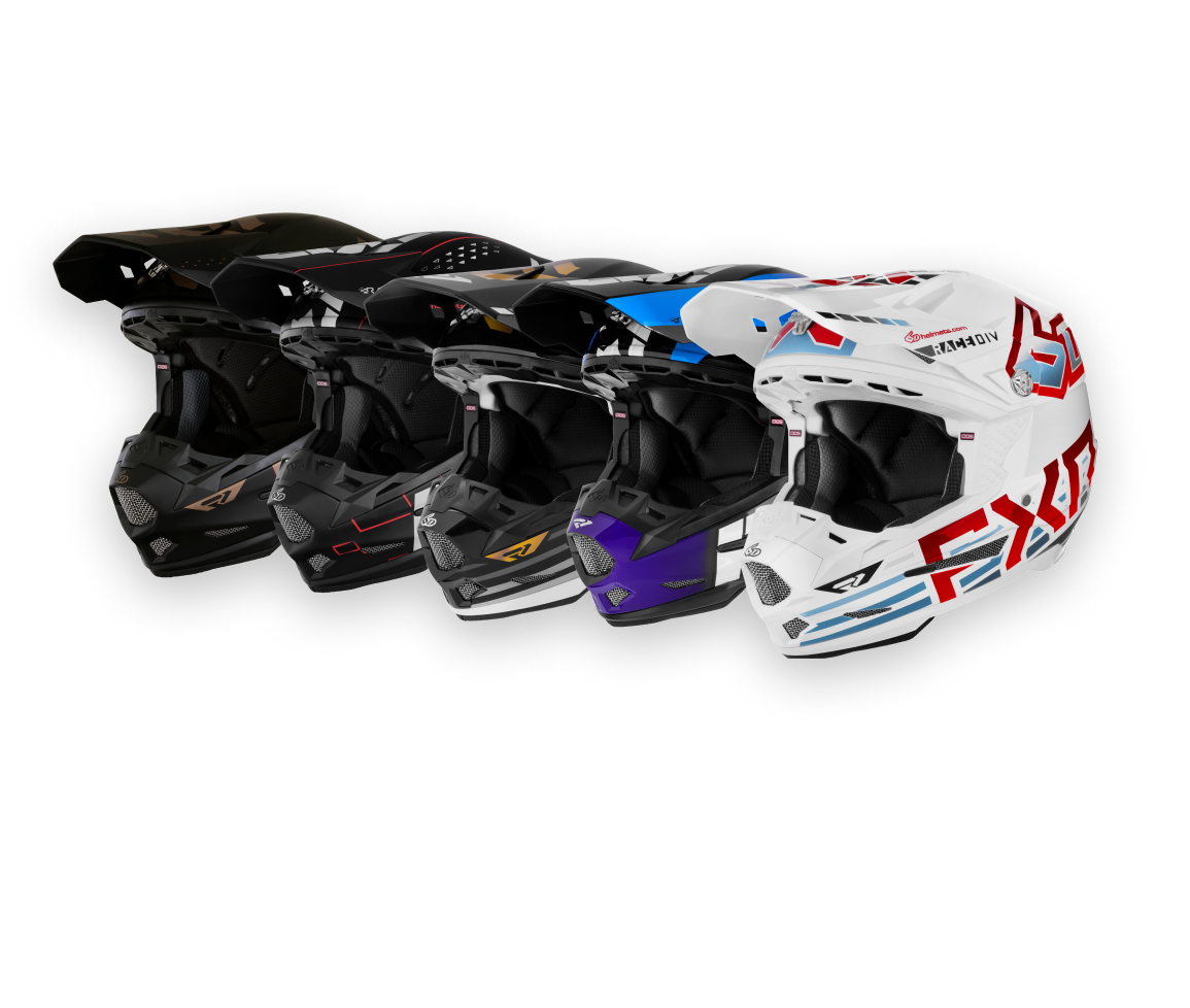 An image of different colorways available for the 6D ATR-2 helmet