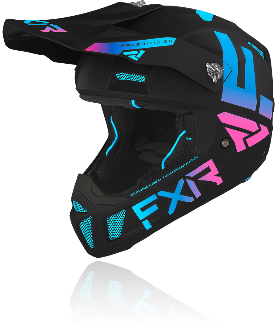 A front view image of FXR's Clutch CX Helmet candy colorway helmet
