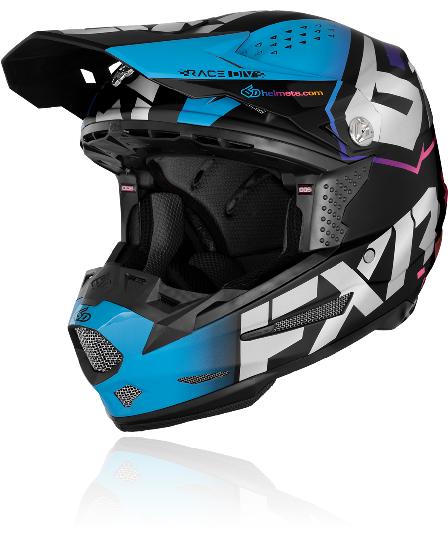 A front view image of FXR's 6D ATR-2 helmet