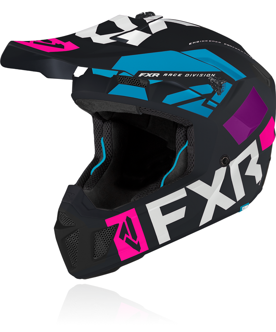 A front view image of FXR's Clutch Evo LE red white black colorway helmet