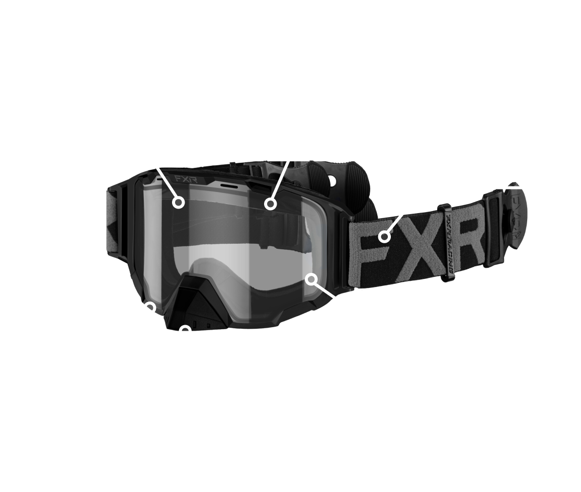 An image featuring the Maverick Cold Stop Goggle included and its features compatible with the helmet