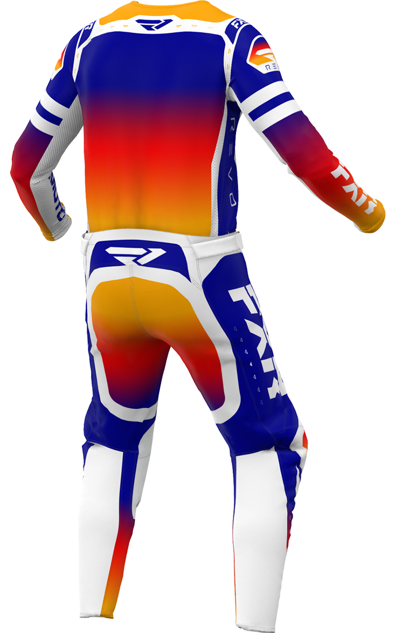 A 3D image of FXR's Revo Pro MX LE Jersey and Pant in Anodized colorway